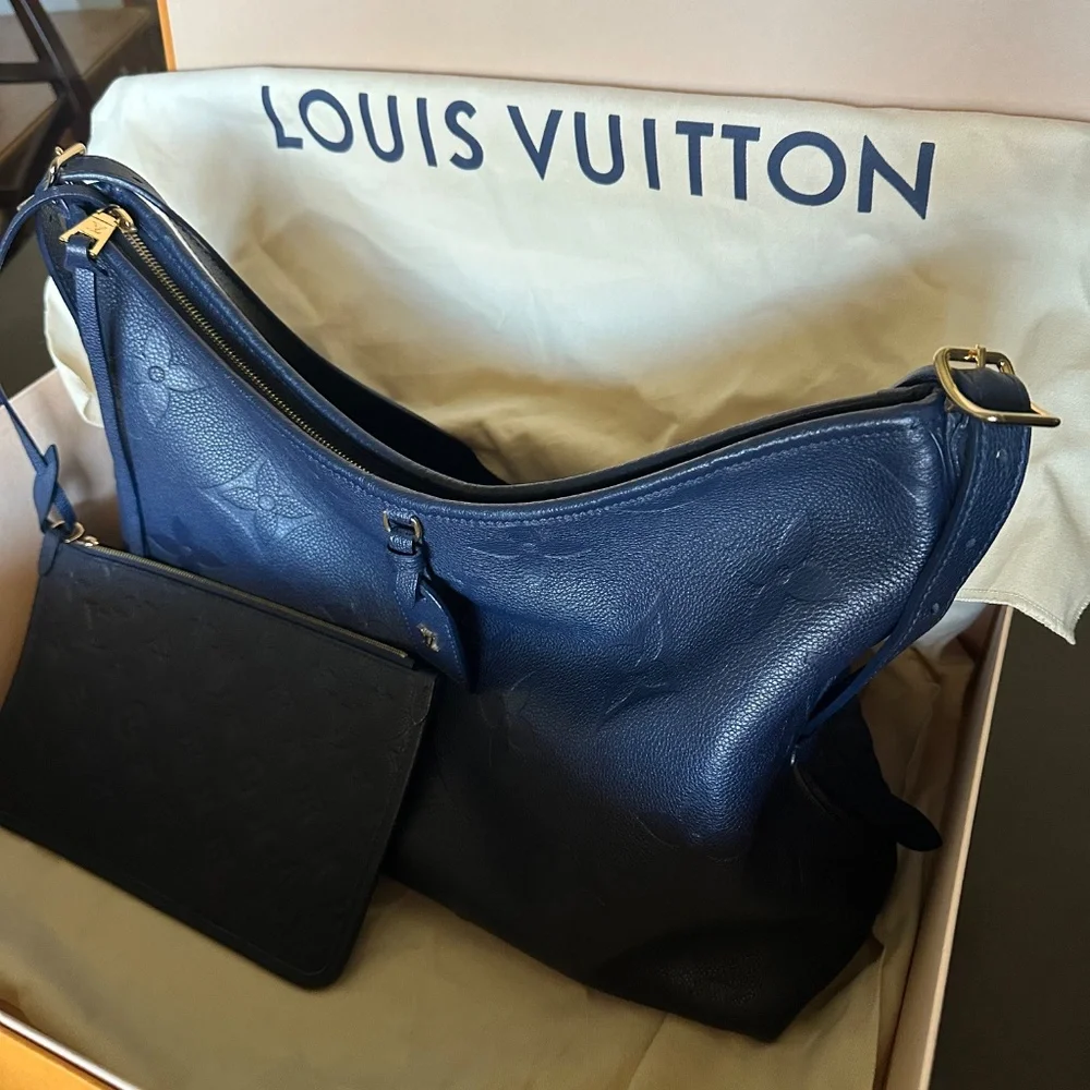 Louis Vuitton CarryAll MM Navy Blue - Picture 2 of 9